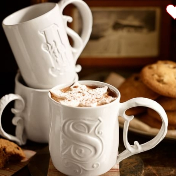 New Pottery barn alphabet A coffee tea mug A to Z - Picture 6 of 7